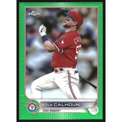 2022 Topps Chrome Green Refractors #17 Kole Calhoun