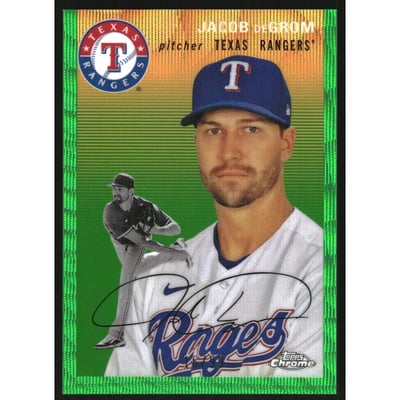 2023 Topps Chrome Platinum Anniversary Green Wave Refractors #380 Jacob deGrom