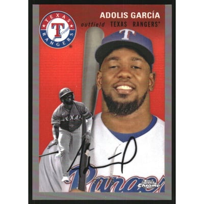 2023 Topps Chrome Platinum Anniversary Rose Gold Refractors #309 Adolis Garcia