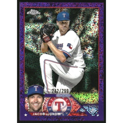 2023 Topps Chrome Purple Speckle Refractors #12 Jacob deGrom