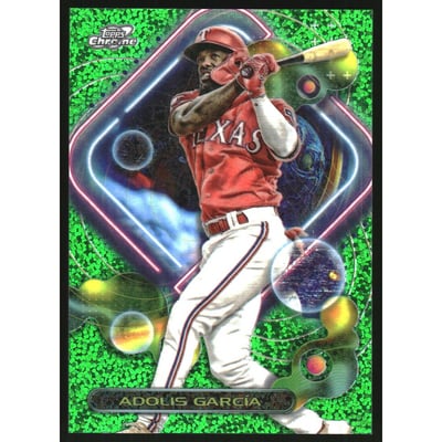 2023 Topps Cosmic Chrome Green Space Dust Refractors #191 Adolis Garcia