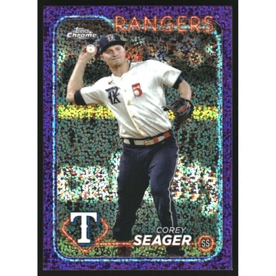 2024 Topps Chrome Purple Speckle Refractors #100 Corey Seager