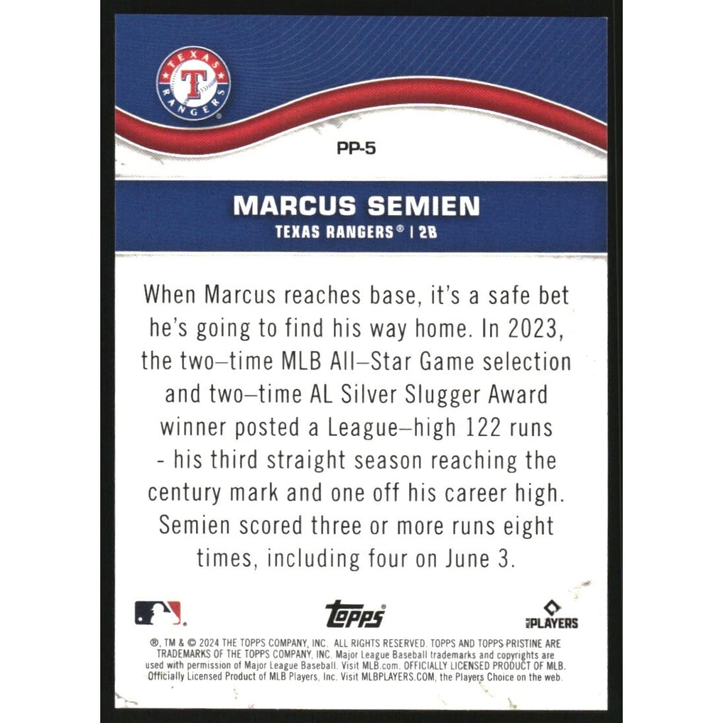 2024 Topps Pristine Pristine Production Gold Refractors #PP5 Marcus Semien