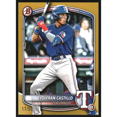 2025 Bowman Draft Gold #BD107 Yolfran Castillo