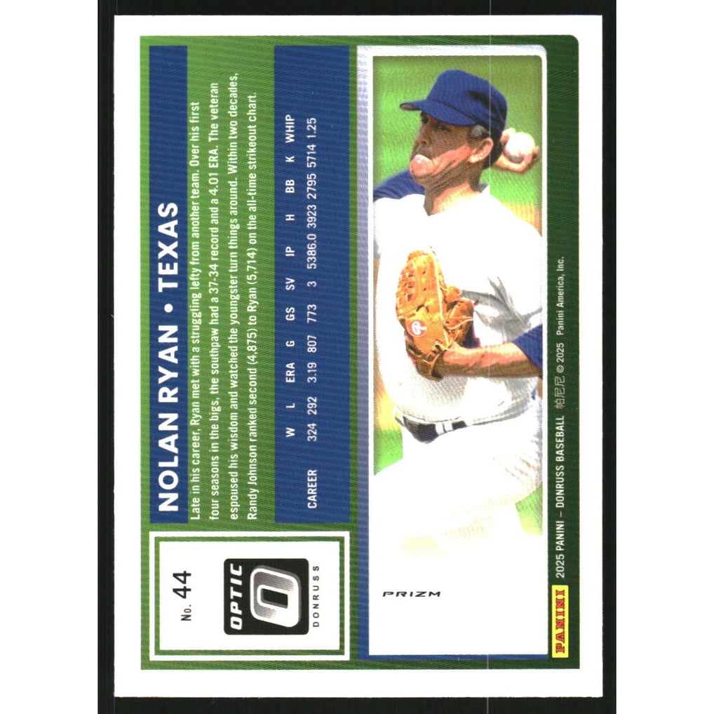 2025 Donruss Optic Holo #44 Nolan Ryan
