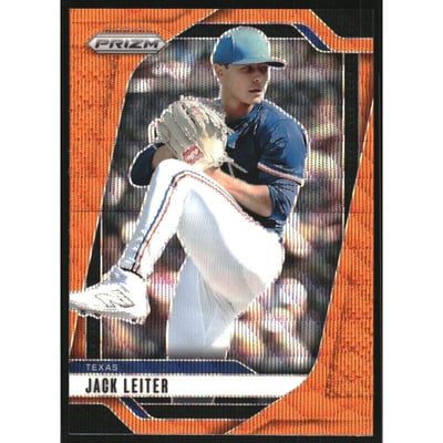 2025 Panini Prizm Prizms Orange Wave #278 Jack Leiter