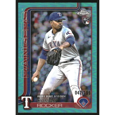 2025 Topps Chrome Update Aqua Refractors #USC160 Kumar Rocker