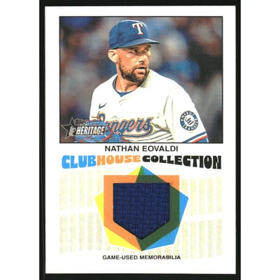 2026 Topps Heritage Clubhouse Collection Relics #CCRNE Nathan Eovaldi