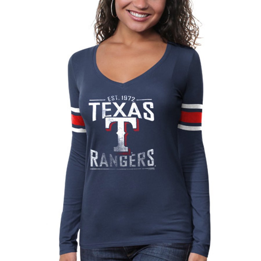 '47 Brand Texas Rangers Women's Homerun Long Sleeve Premium T-Shirt ...