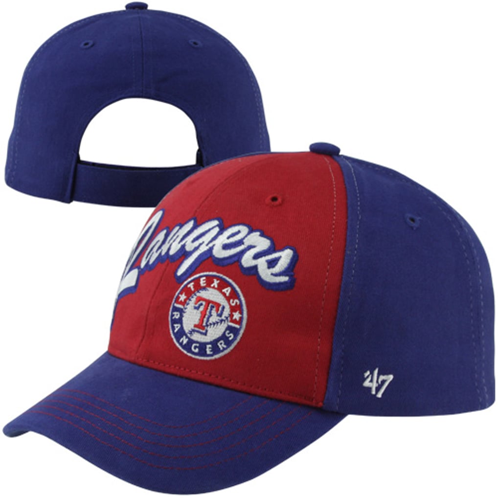 '47 Brand Texas Rangers Youth Bruiser Adjustable Hat - Royal Blue/Red