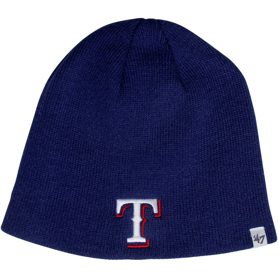 '47 Brand Texas Rangers Youth Cuffless Basic Logo Knit Hat - Royal Blue