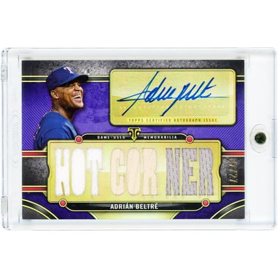 Adrian Beltre Texas Rangers Autographed 2024 Topps Triple Threads Triple Game Used Bat/Dual-Color Jersey Relics #TTAR-AB2 #7/27 Card