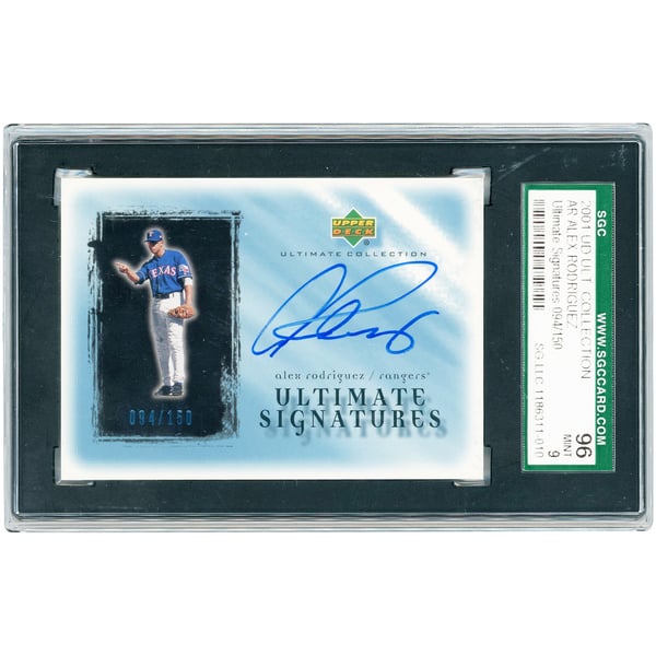Alex Rodriguez Texas Rangers Autographed 2001 Upper Deck Ultimate 