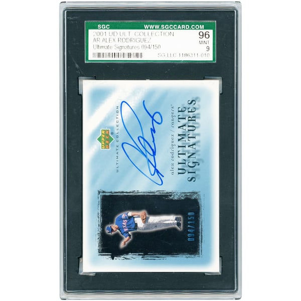 Alex Rodriguez Texas Rangers Autographed 2001 Upper Deck Ultimate 
