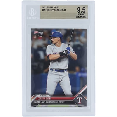 Corey Seager Texas Rangers Autographed 2022 Bowman #38 Beckett 