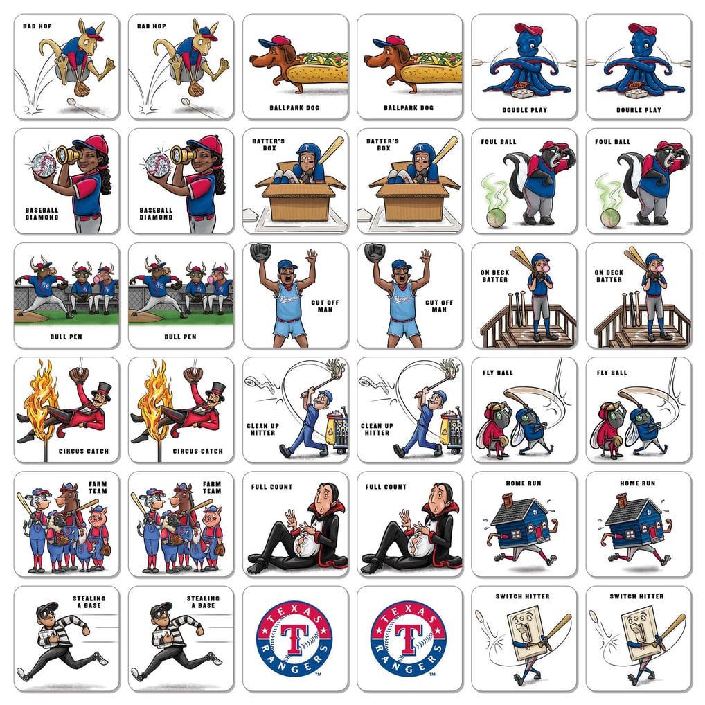 Texas Rangers Fanpoint Licensed Memory Match Game