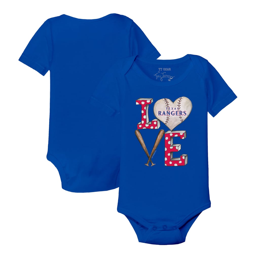 Texas Rangers Tiny Turnip Infant Baseball Love Bodysuit - Royal
