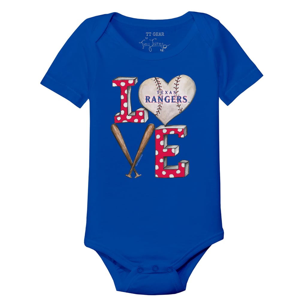Texas Rangers Tiny Turnip Infant Baseball Love Bodysuit - Royal