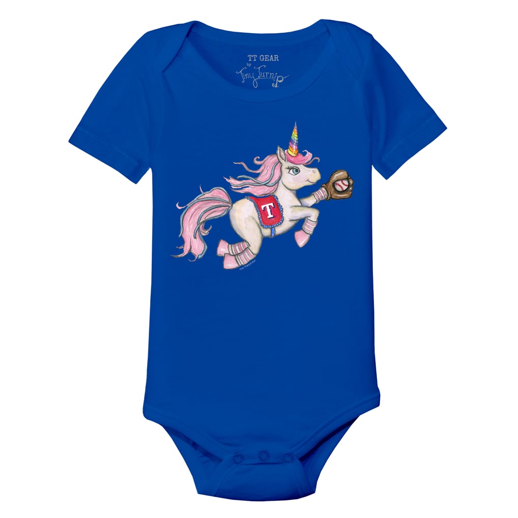 Texas Rangers Tiny Turnip Infant Unicorn Bodysuit - Royal