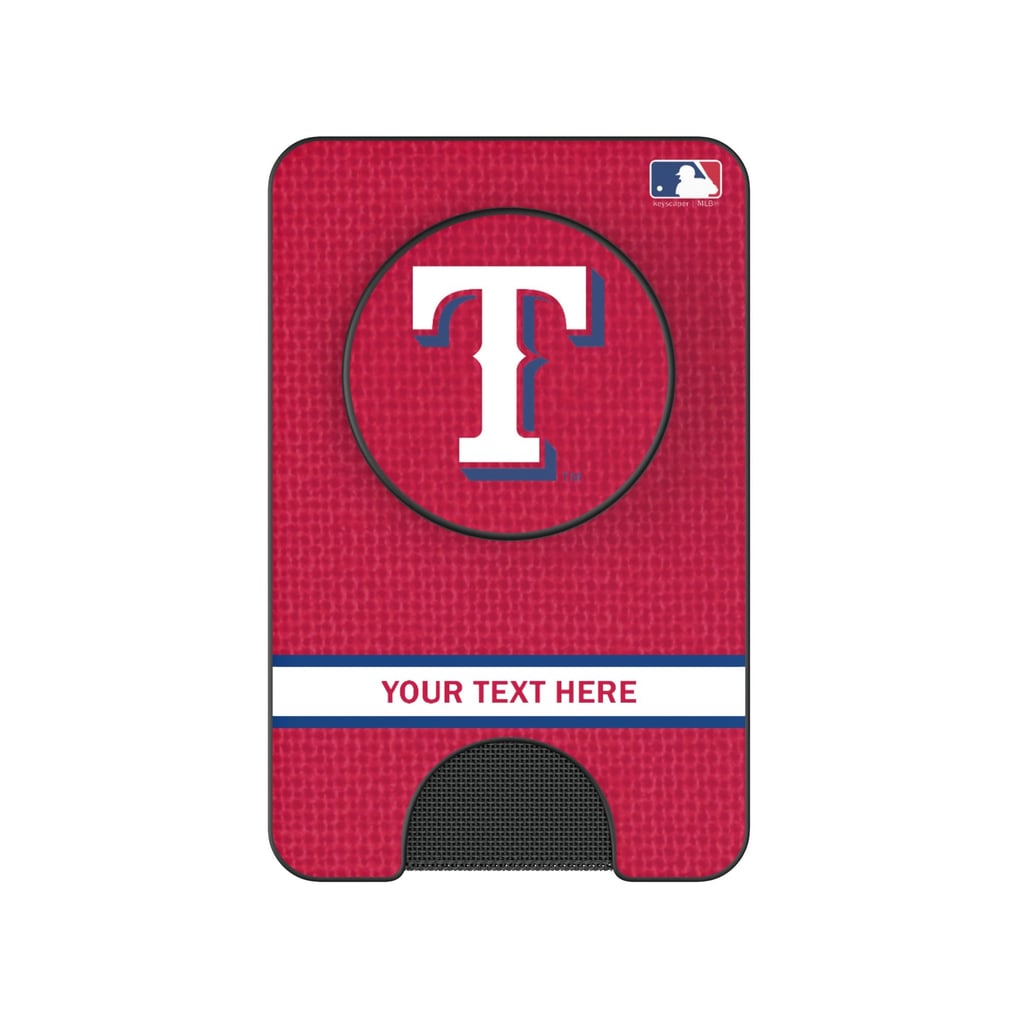 Texas Rangers Keyscaper Personalized Solid PopSockets Magnetic Wallet