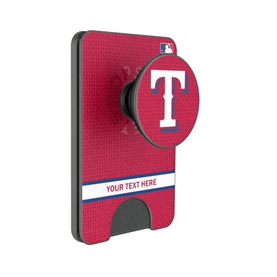 Texas Rangers Keyscaper Personalized Solid PopSockets Magnetic Wallet