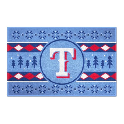 Texas Rangers Logo Brands 19" x 30" Holiday Sweater Starter Mat