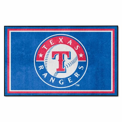  Texas Rangers Logo Brands 4' x 6' Rug