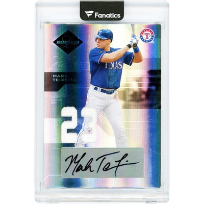 Mark Teixeira Texas Rangers Autographed 2005 Donruss Leaf Limited Monikers Game Used Jersey Relic #112 #16/50 Card 