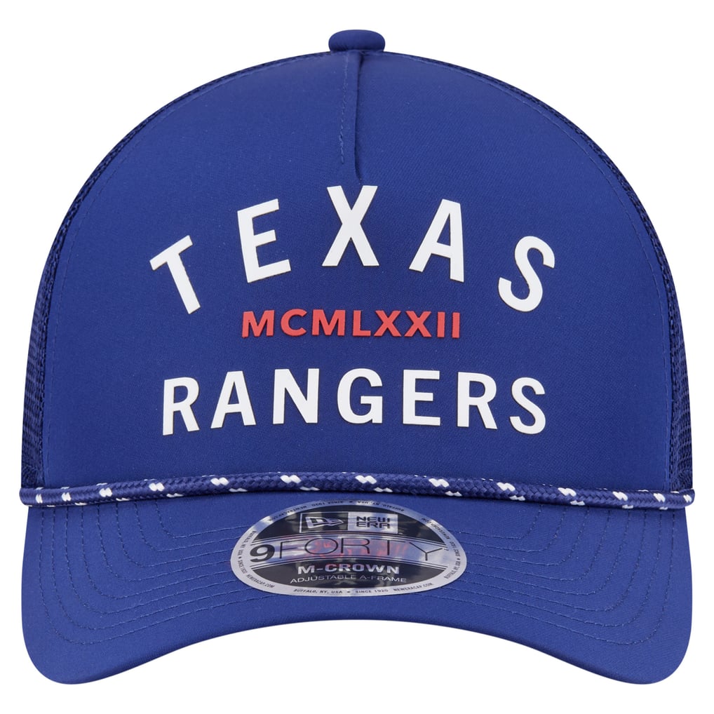 Men's Texas Rangers New Era Royal Minimalist 9FORTY A-Frame Adjustable Hat