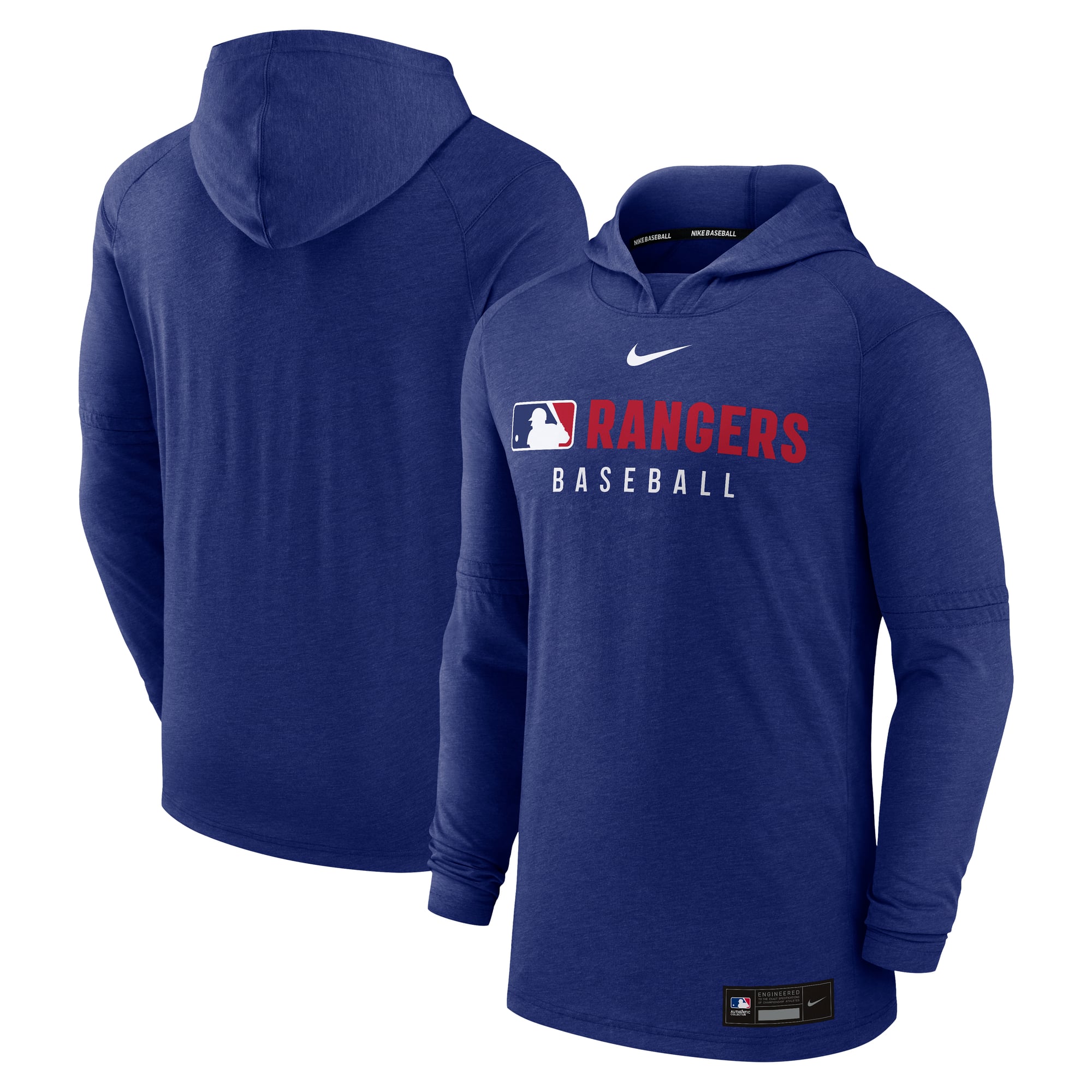 Men's Texas Rangers Nike Heather Royal Authentic Collection Tri-Blend ...