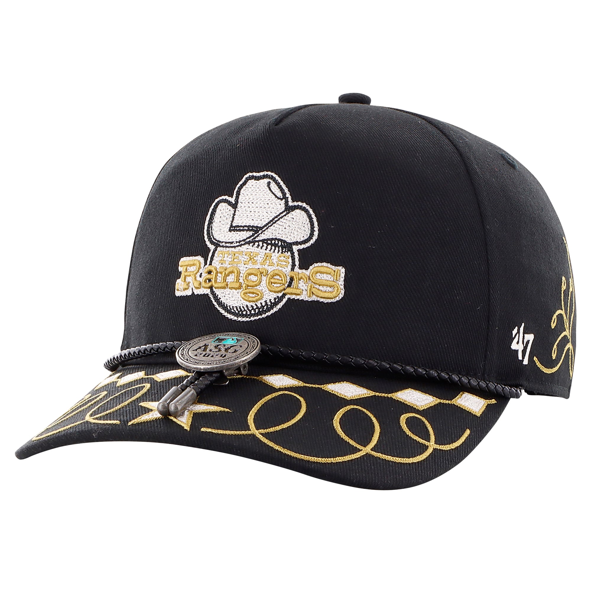 Amarillo Houston Rangers Men's Texas Rangers '47 Black 2024 MLB All-Star Game Amarillo Bolo ...