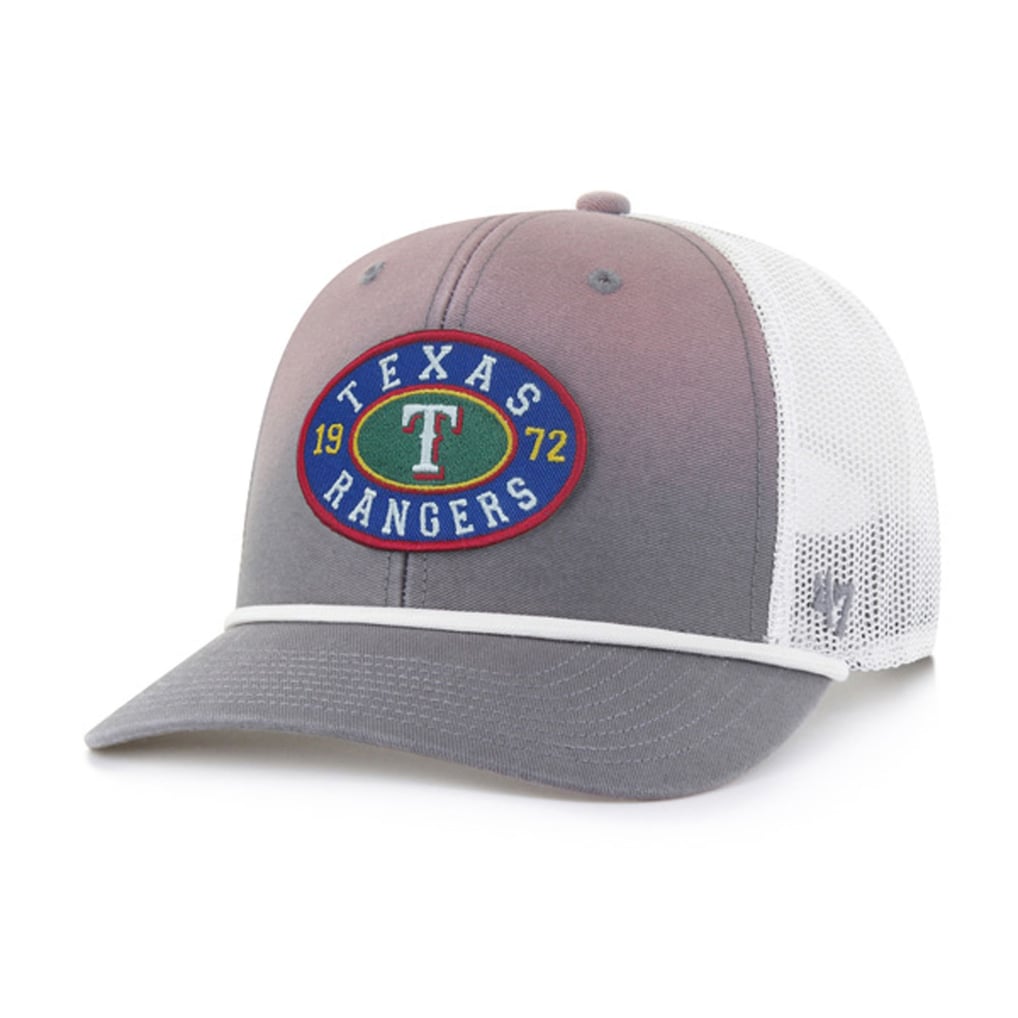 Texas Rangers '47 Tide Sweep Rope Trucker Adjustable Hat - Gray/White