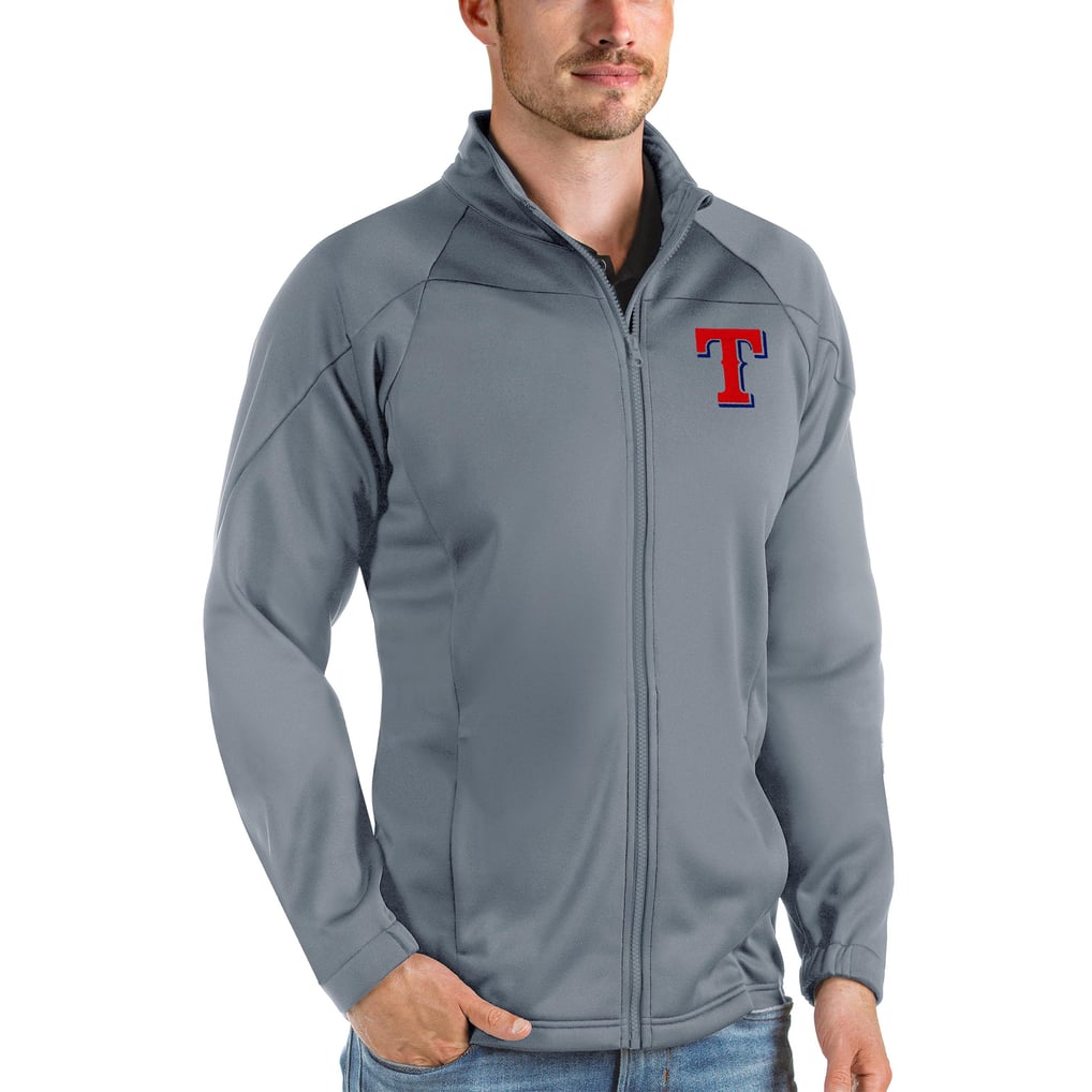 Texas Rangers Antigua Links Full-Zip Golf Jacket - Gray