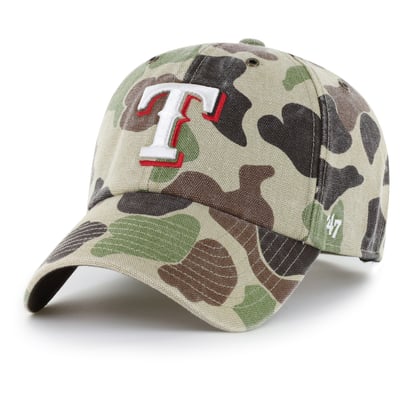 Texas Rangers Carhartt x '47 Duck Clean Up Adjustable Hat - Camo