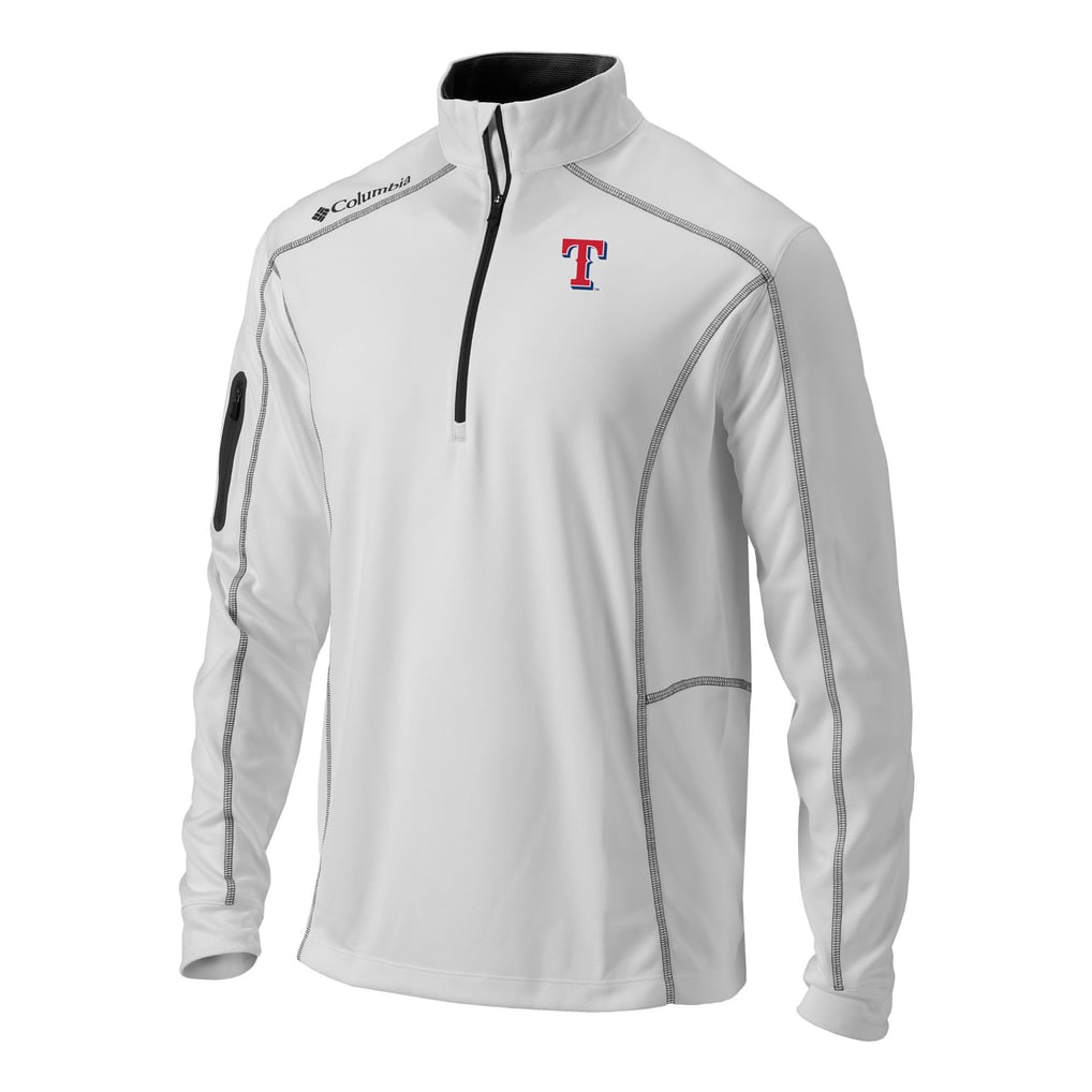  Texas Rangers Columbia Omni-Wick Shotgun Quarter-Zip Pullover - White