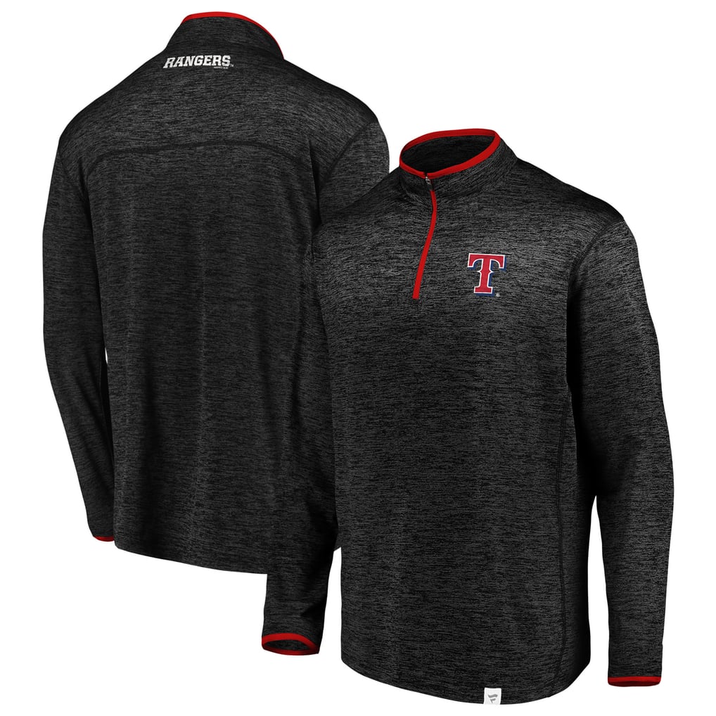 Men's Texas Rangers Fanatics Black Quarter-Zip Jacket