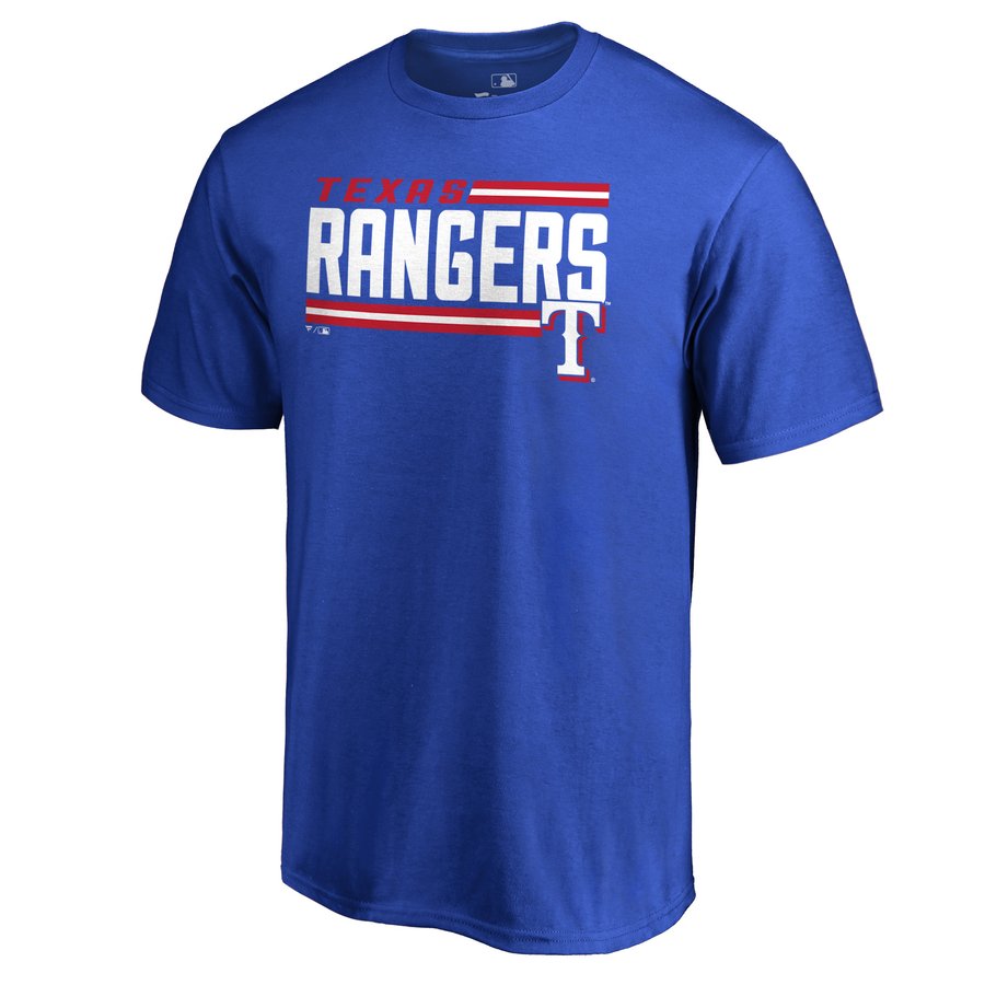 Men's Texas Rangers Fanatics Blue Onside Stripe Big and Tall T-Shirt