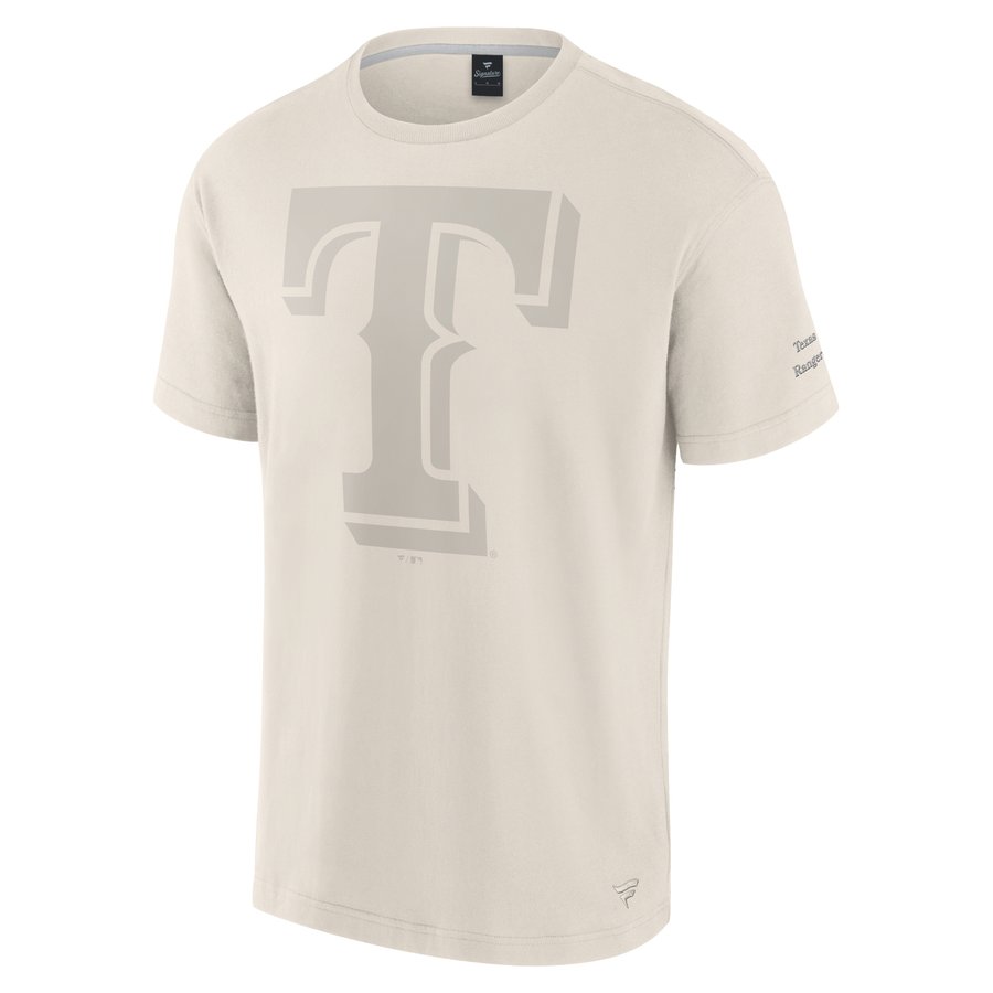 Men's Texas Rangers Fanatics Cream Elements Iconic T-Shirt