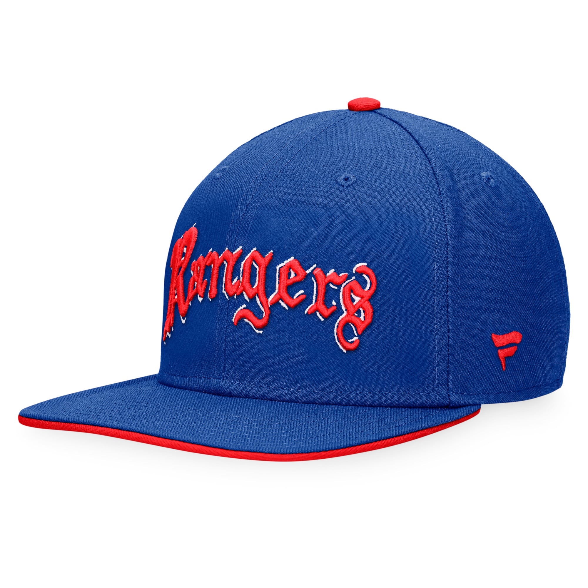 Men's Texas Rangers Fanatics Royal Iconic Old English Snapback Hat
