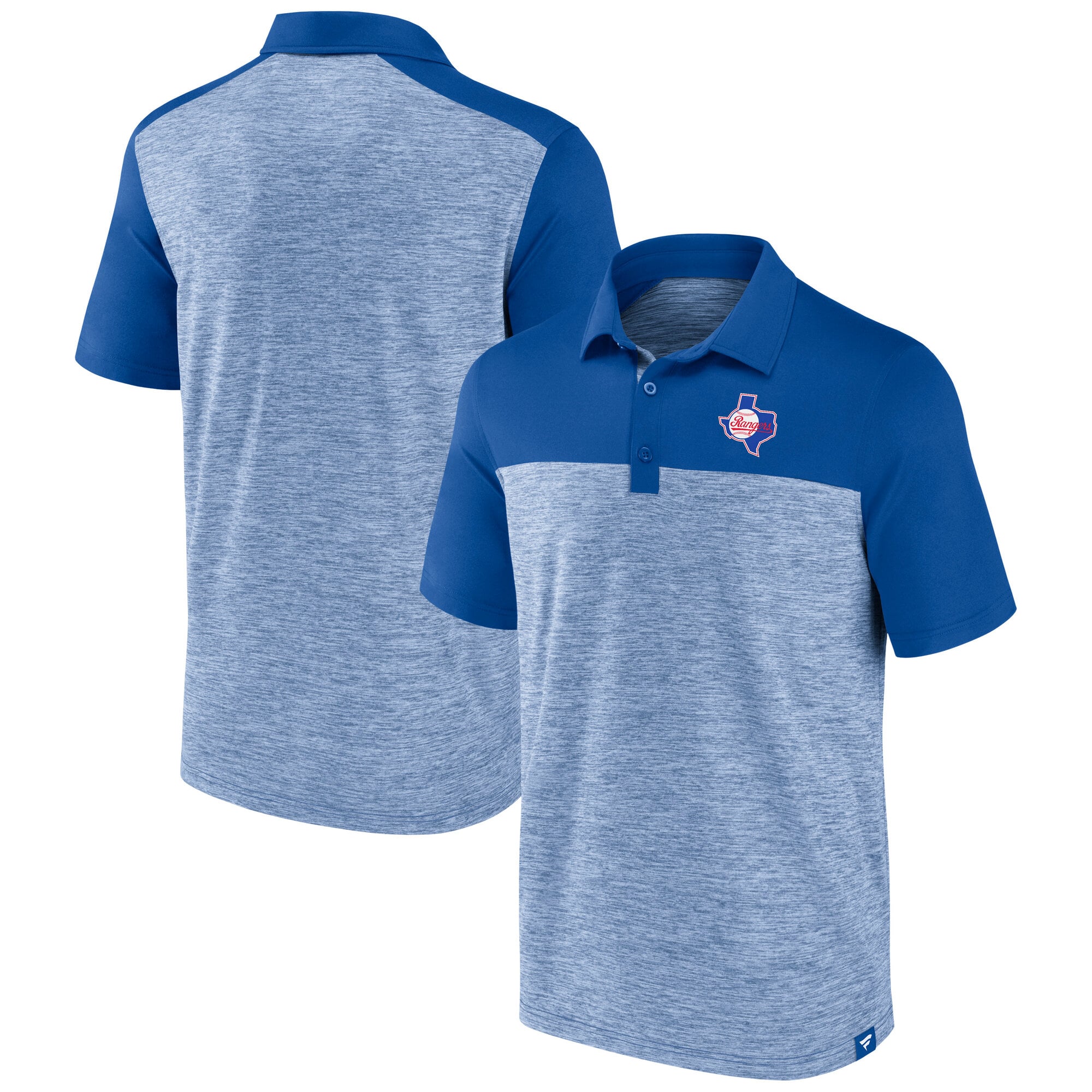Men's Texas Rangers Fanatics Royal True Classics Avid Fan Brushed Polo
