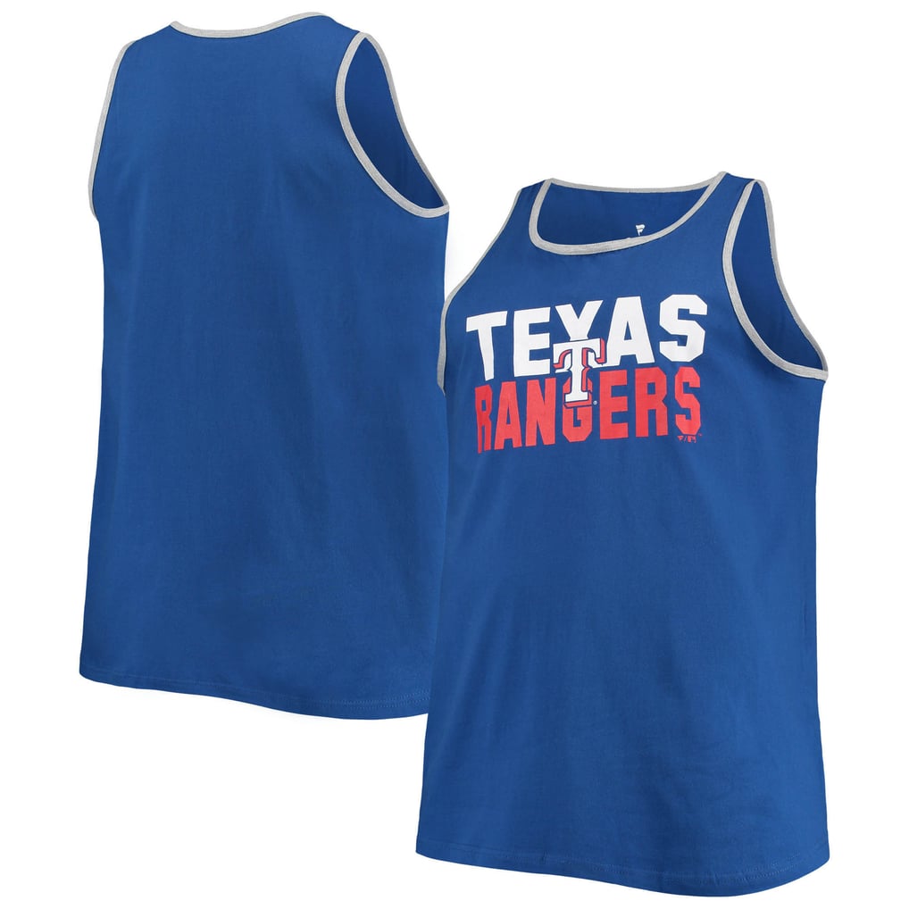Men's Texas Rangers Fanatics Royal/Gray Big & Tall Muscle Tank Top