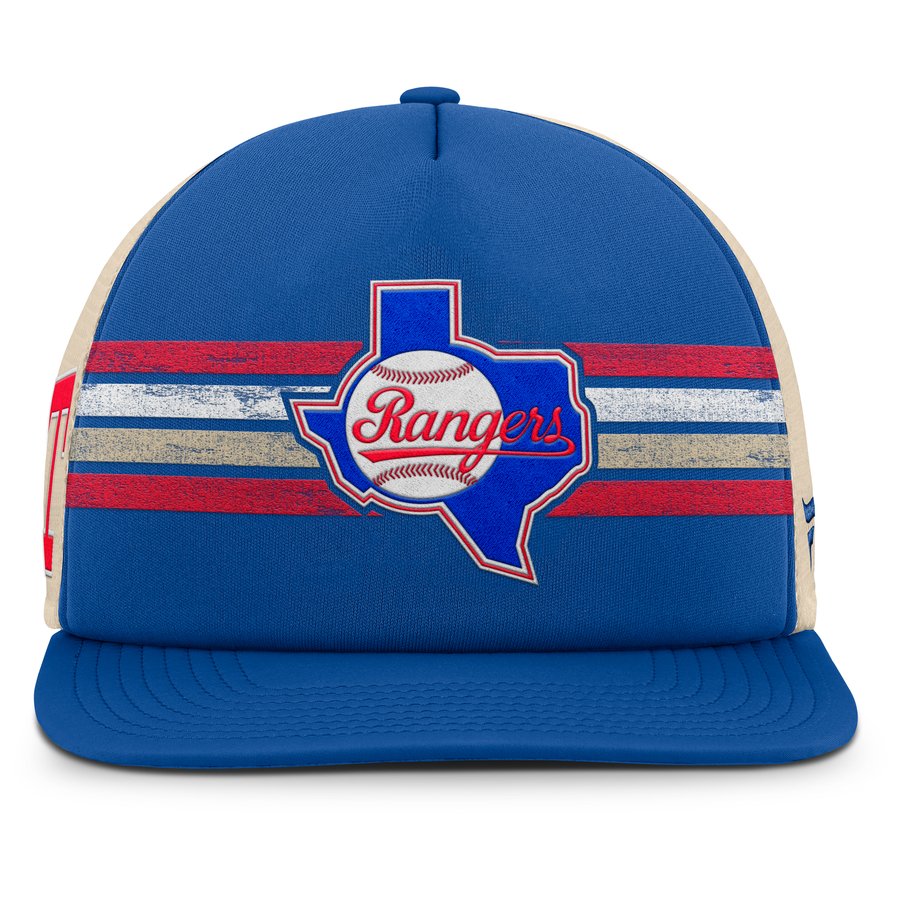 Men's Texas Rangers Fanatics Royal/Natural Cooperstown Collection ...