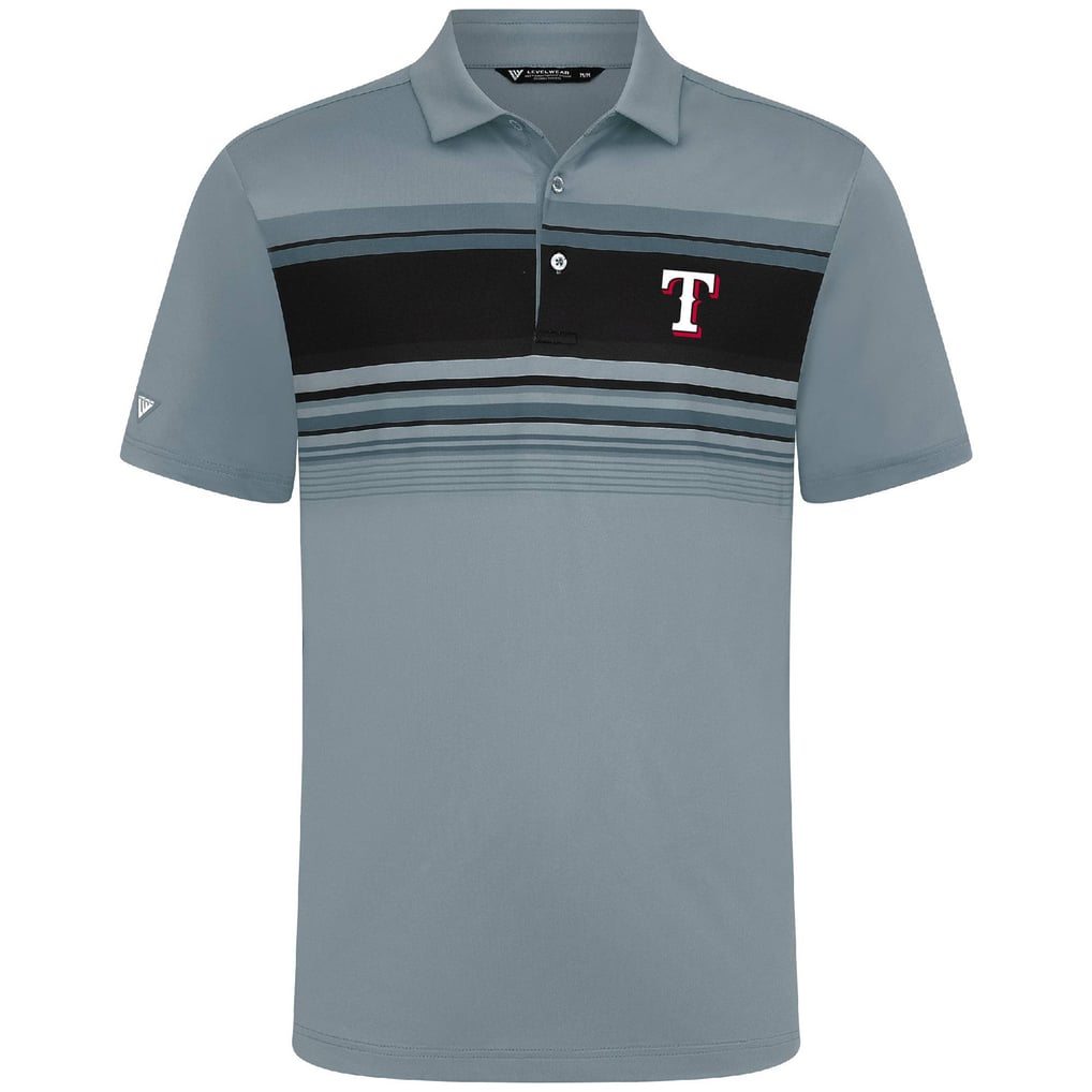 Men's Texas Rangers Levelwear Gray Onward Insignia 2.0 Polo