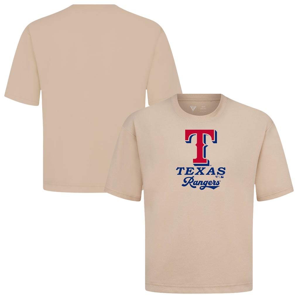 Men's Texas Rangers Levelwear Khaki Team Surge Luxe Signature Knit T-Shirt