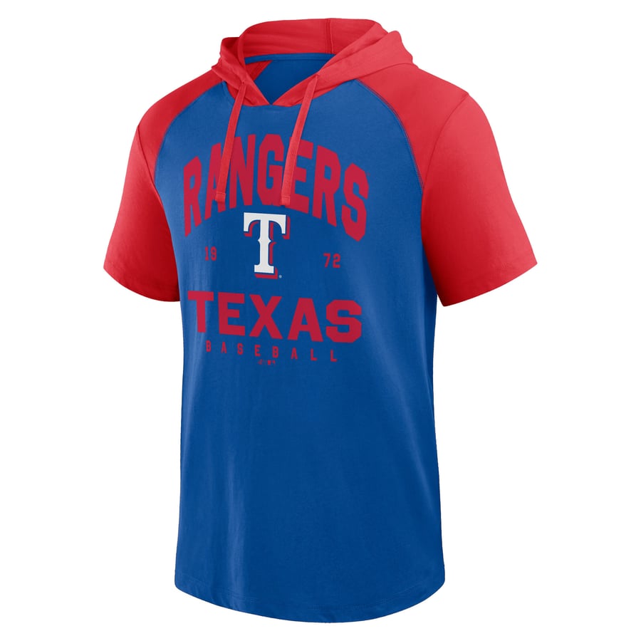 Men's Texas Rangers Logo Athletic Royal Prime Raglan Short Sleeve ...