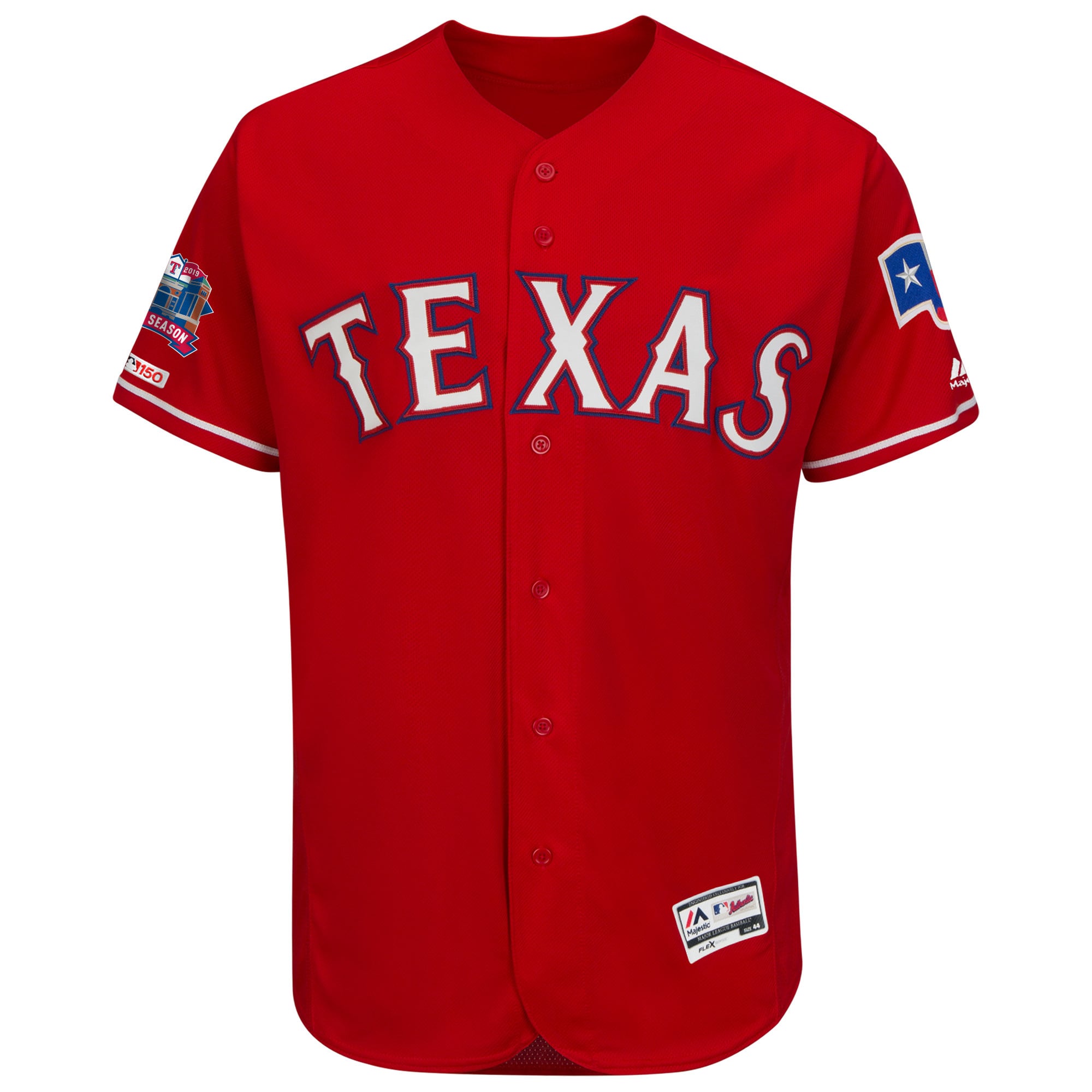Men's Texas Rangers Majestic Scarlet Final Season Stadium Patch