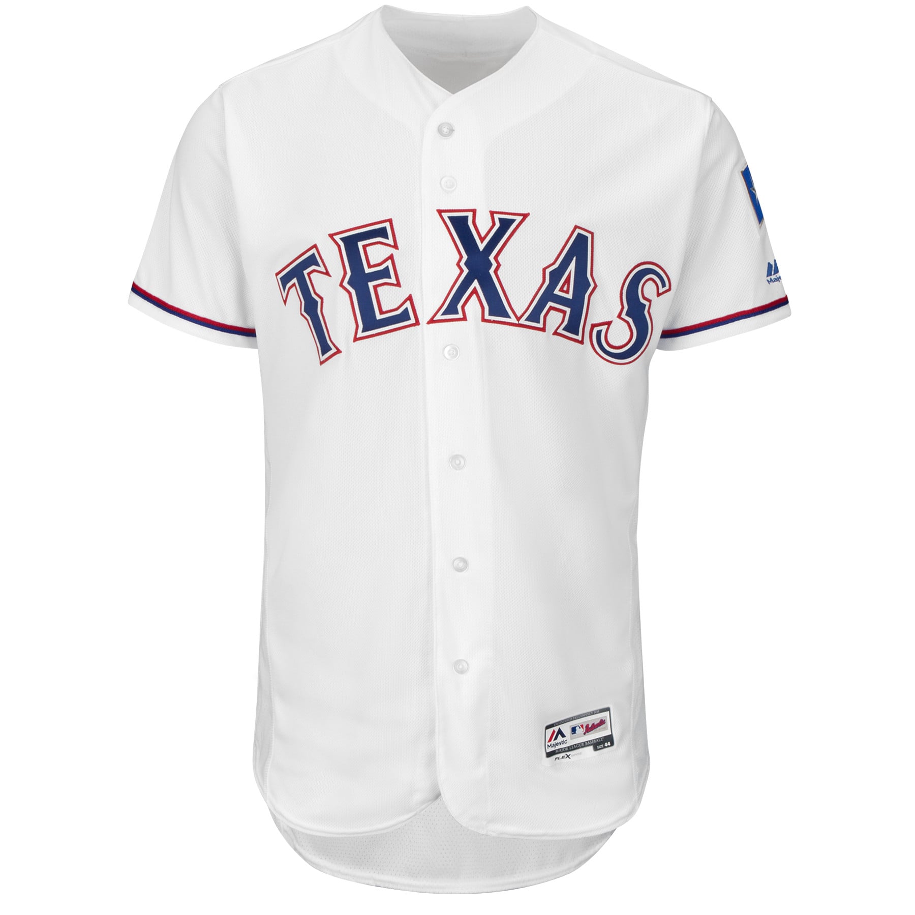 Texas Rangers Majestic Home White Flex Base Authentic Collection