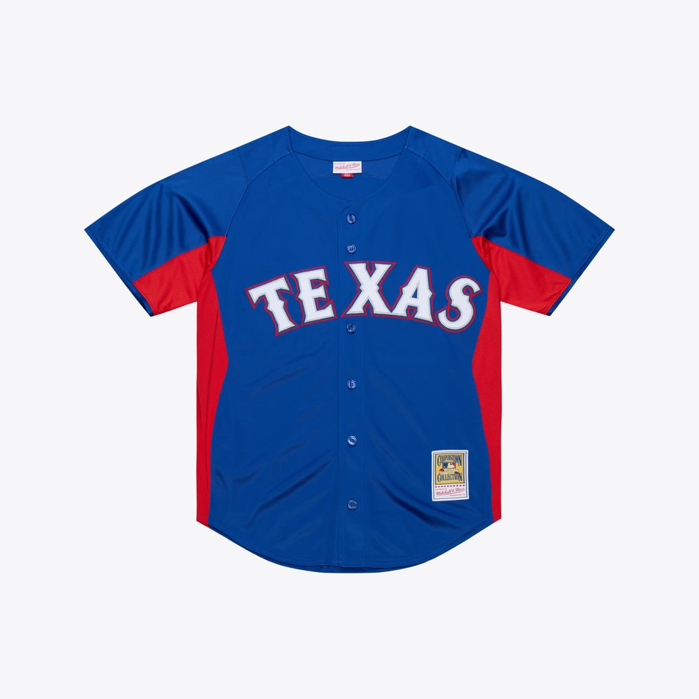Adrian Beltre Texas Rangers Mitchell & Ness Cooperstown Mesh Batting Practice Button-Up Jersey - Royal