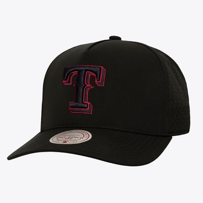  Texas Rangers Mitchell & Ness Perfect Pop Pro Snapback Hat - Black
