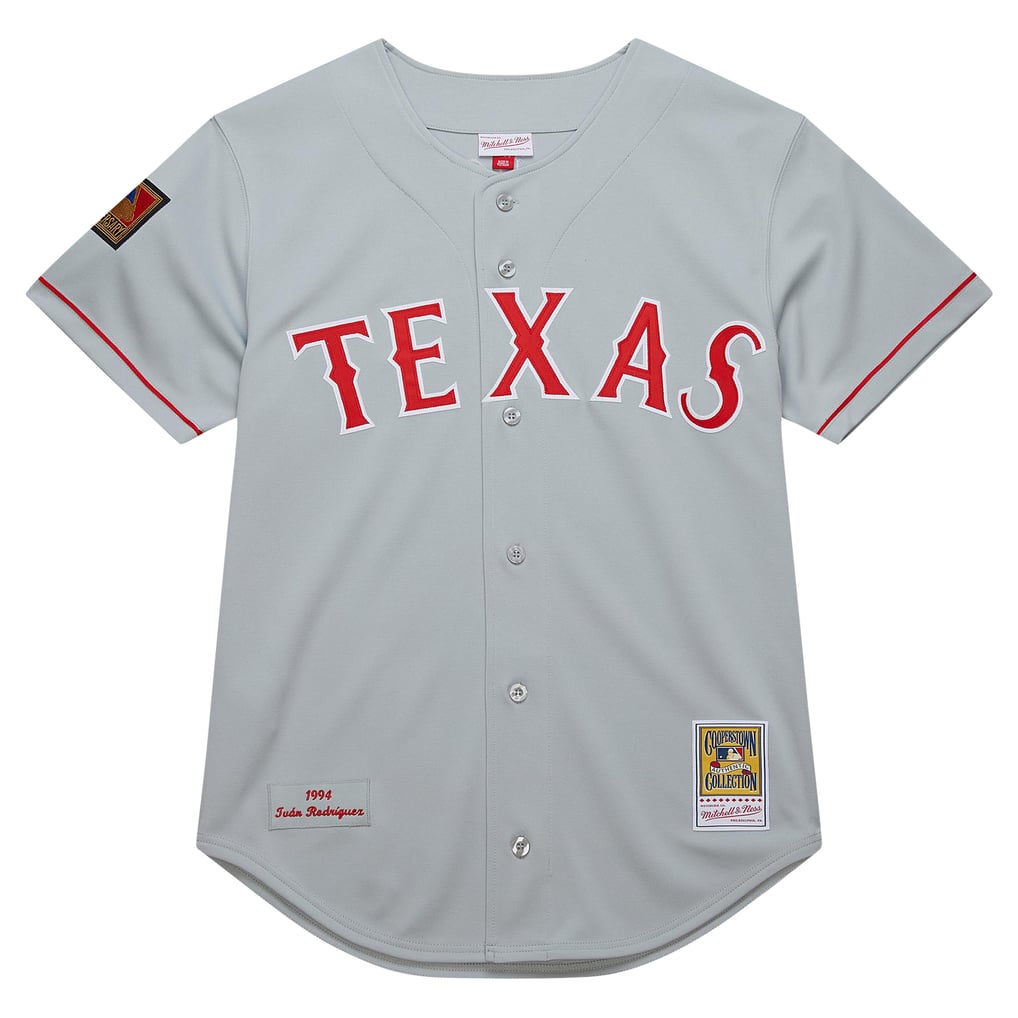 Men's Texas Rangers Ivan Rodriguez Mitchell & Ness Gray 1994 ...
